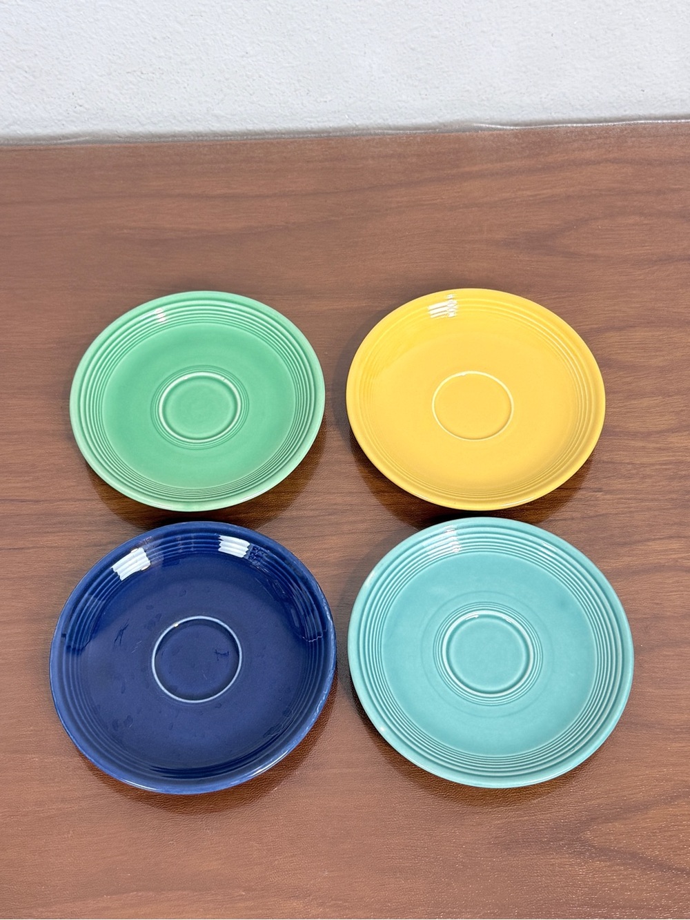 4 Vintage Fiesta HLC Demitasse 5-inch Saucer Set
